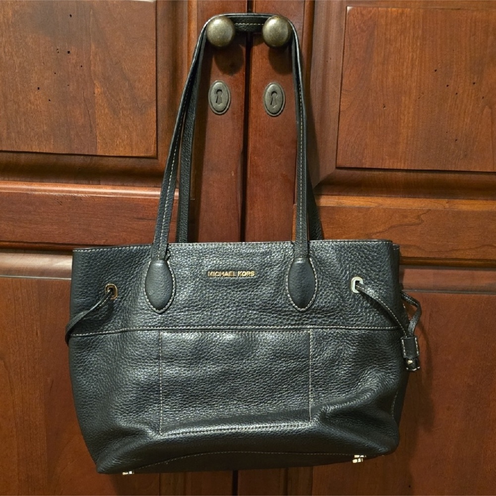 Michael Kors Black Pebbled Leather Tote